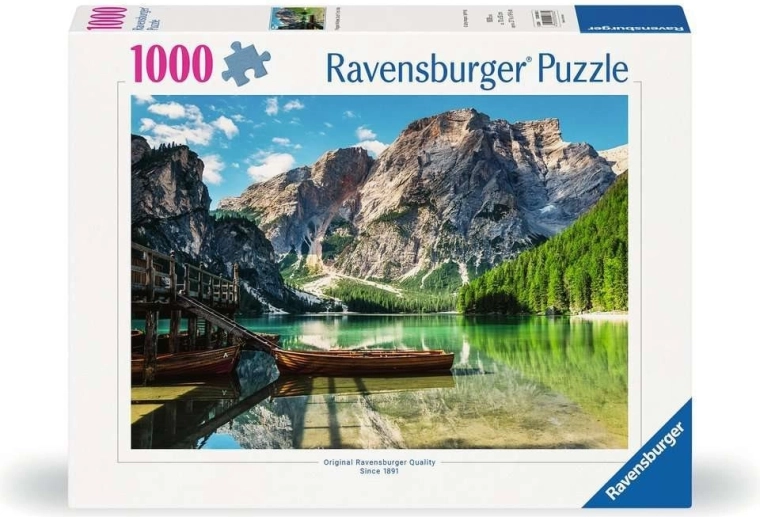Ravensburger sestavljanka Lago di Braies, Italija 1000 koščkov