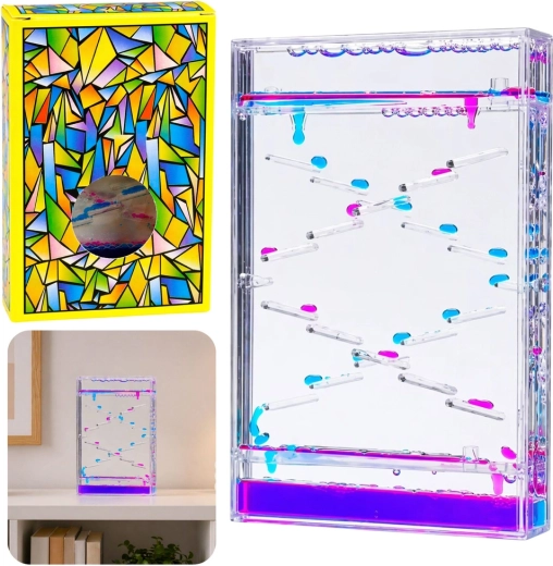 Liquid drip timer with colorful drops – decorative relaxing timer