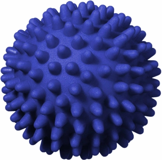 Masážna žogica z bodicami 8,5 cm modra