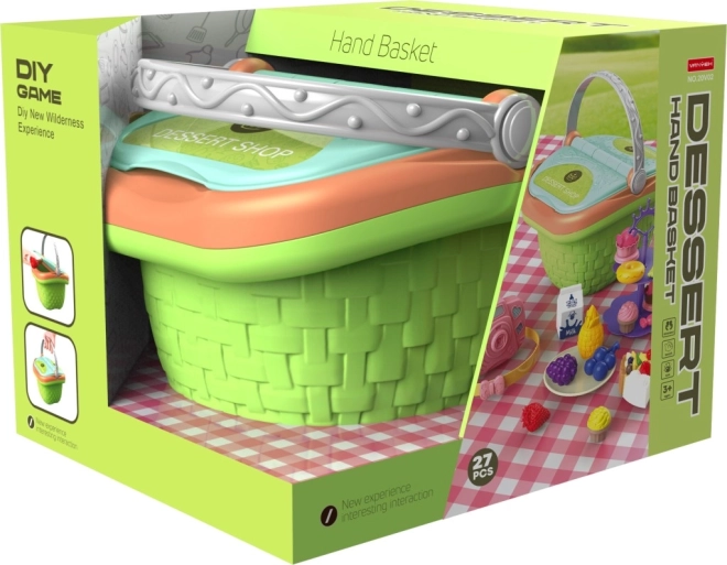 Igralni set piknik košara z sladicami