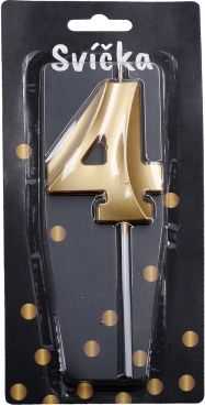 Zlata rojstnodnevna svečka številka 4