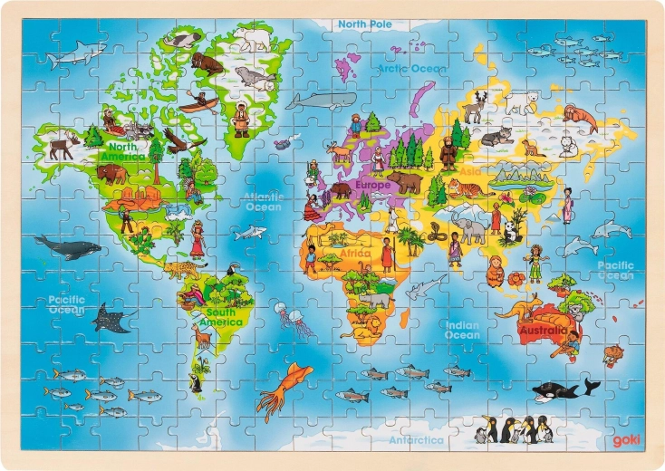 Goki wooden puzzle Our World 192 pieces