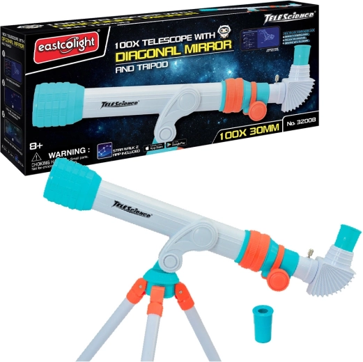 Astronomski teleskop s povečavo do 100×, stojalom in aplikacijo Star Walk 2