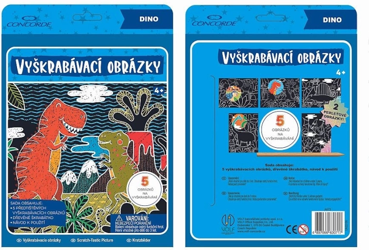 Praskalne sličice CONCORDE dinozavri