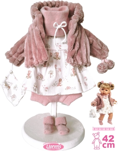 Llorens oblačila za punčko 42 cm s kompletom dodatkov