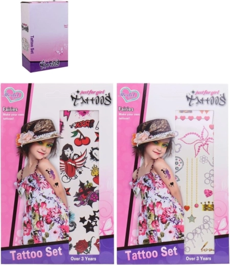 Začasne tetovaže za deklice – 36 kosov v darilnem display boxu