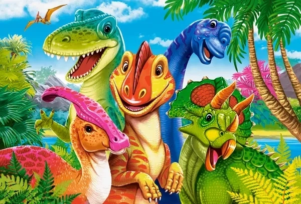 CASTORLAND Puzzle Dinozavrovi selfi MAXI 40 kosov