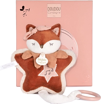 Doudou darilni set: plišasta lisica Mina z glasbenim mehanizmom 16 cm