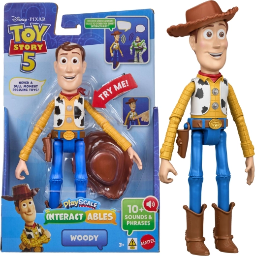 Mattel Disney Toy Story 5 interaktivna figurica Woody 23 cm (angleška različica)