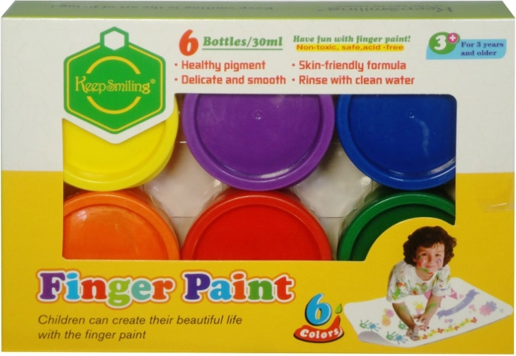 Finger Paints – Set of 6 Colors, 30 ml Each
