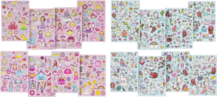 Knjiga bleščečih nalepk Samorog/Morska deklica