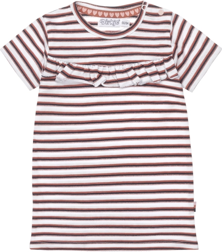 Dekliška poletna obleka s kratkimi rokavi bela DIRKJE, vel. 98