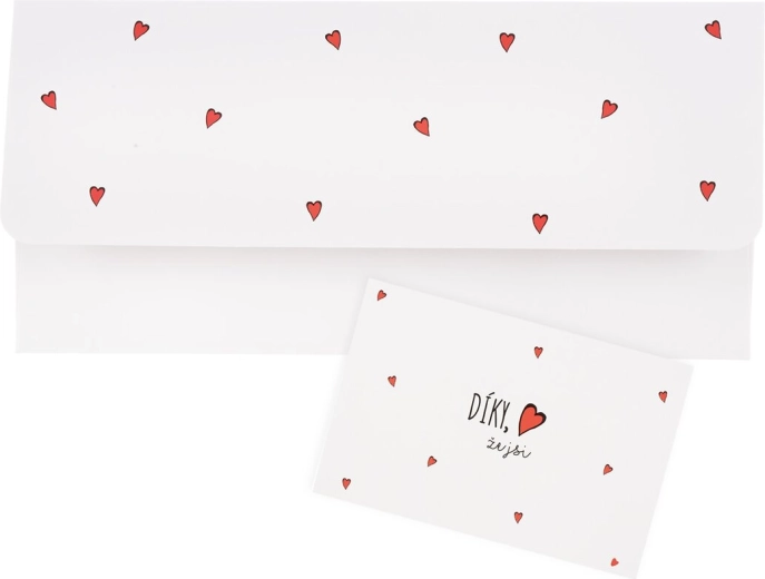Papirnata kuverta »Hvala, ker si« 22 × 11 cm