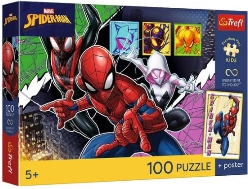 Otroške puzzle Premium Plus Kids – junaški pajek, 100 kosov