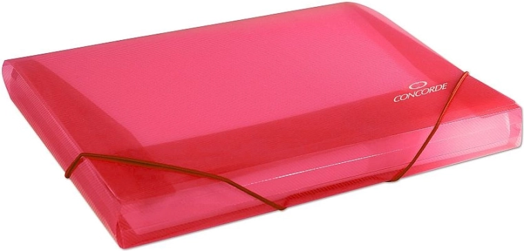 Mape za dokumente z elastiko A4, prosojna rdeča