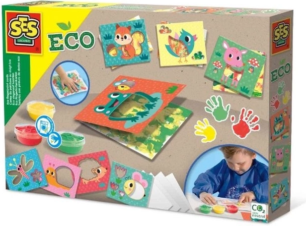 SES Creative eko slikanje s prsti s šablonami živali