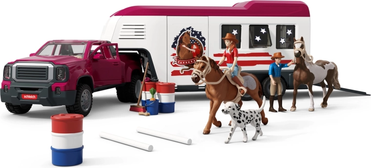 Schleich Horse Club avto Lakeside s prikolico za konje