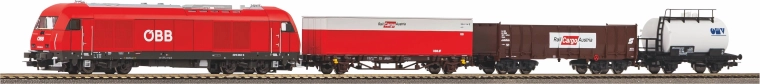 Piko začetni komplet ÖBB Hercules s tremi tovornimi vagoni H0