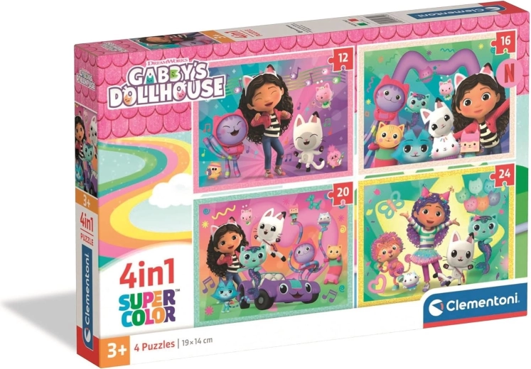 Sestavljanka CLEMENTONI Gabin čarobni domek 4v1 (12–24 kosov)