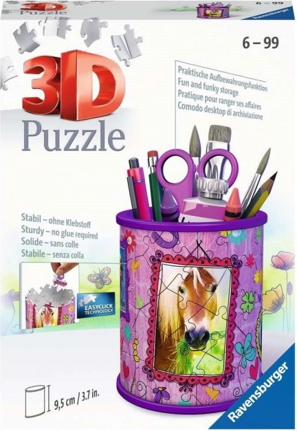 RAVENSBURGER 3D puzzle stojalo za svinčnike – konj, 57 kosov