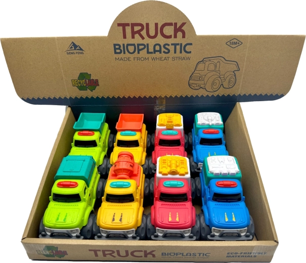 Bioplastic mini tovornjak Truck 11 cm – različne vrste