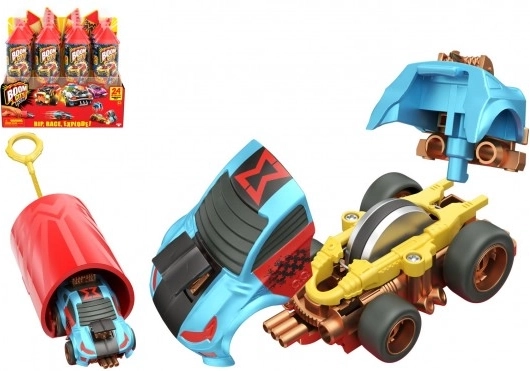 Auto Boom City Racers plast mešanih vrst v plastični cevki 21x6,5x6 cm