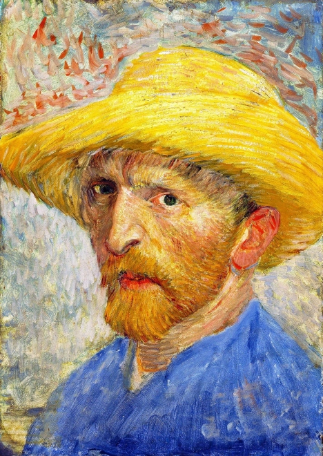 Puzzle Vincent van Gogh Avtoportret s slamnatim klobukom 1000 koščkov