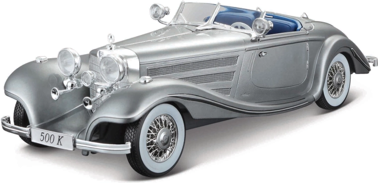 Maisto Mercedes-Benz 500 K tip Specialroadster 1:18 siv kovinski model