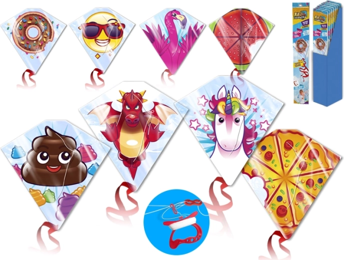 Leteči zmaj za otroke 59 × 55 cm z različnimi motivi