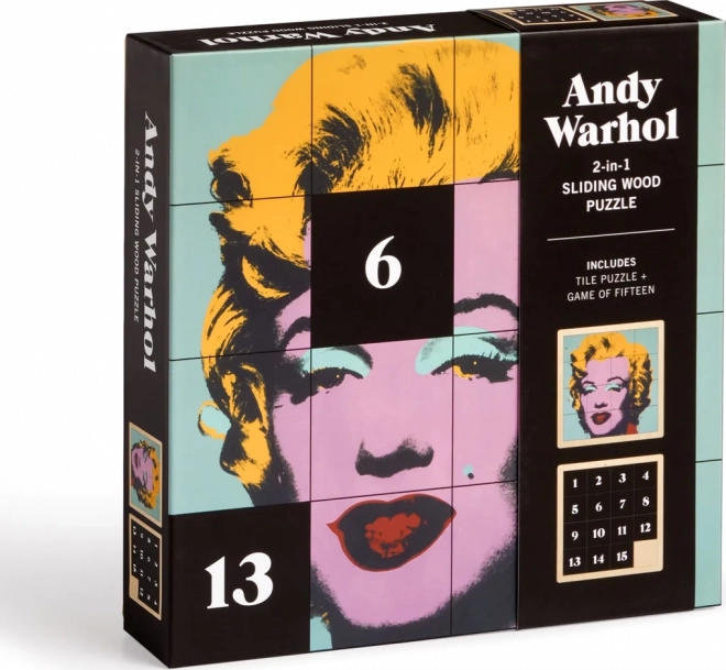 Drsni leseni puzzle Andy Warhol: Marilyn