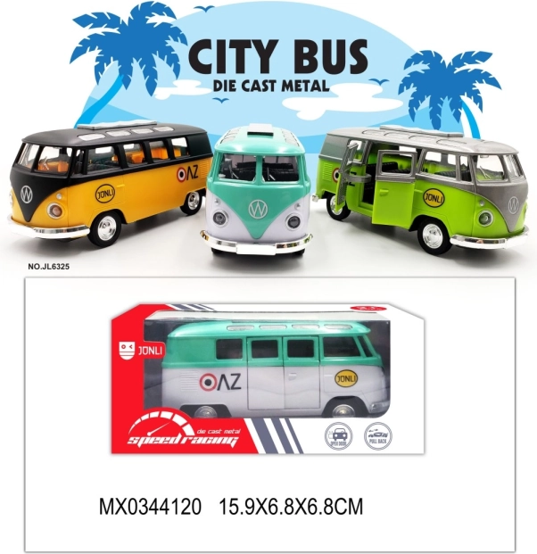 Mini kovinski avtobus z odpirajočimi se vrati in pogonom na vzvratno navijanje