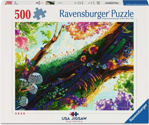 Ravensburger sestavljanka USA Jigsaw Nationals: Mahovni gozd, 500 koščkov