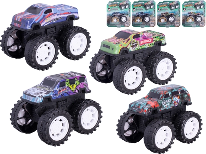 Kovinski monster truck 10 cm s vztrajnikom