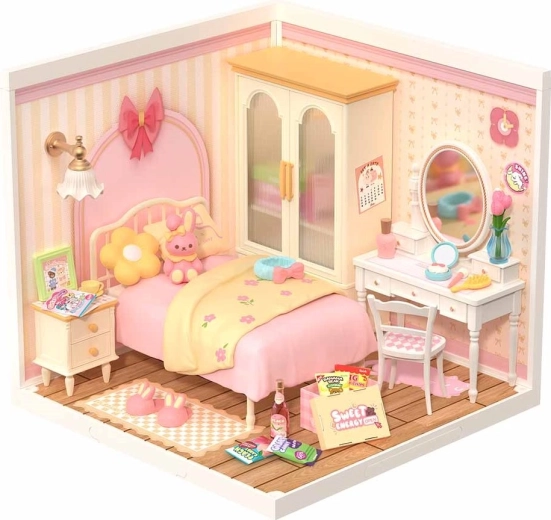 Rolife DIY domek – spalnica z LED osvetlitvijo, 105 delov