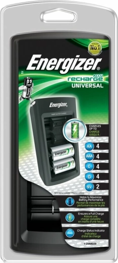 Energizer univerzalni polnilec AA, AAA, C, D in 9V
