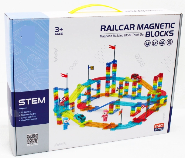 Magnetna dirkalna proga 240 kosov z električnim avtomobilčkom