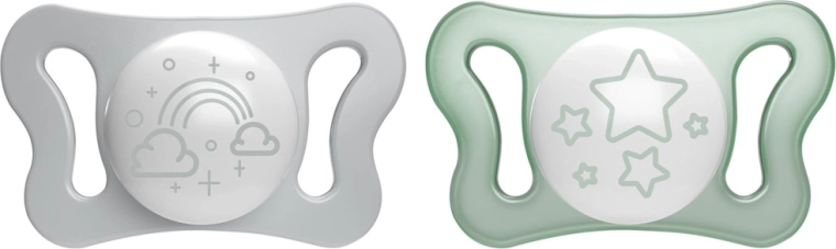 Chicco dudo PhysioForma Micro nočni silikonski 0–2 mesecev, 2 kosa