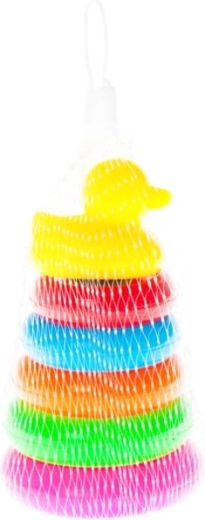 Piramida za otroke v mrežici s krogi in račko