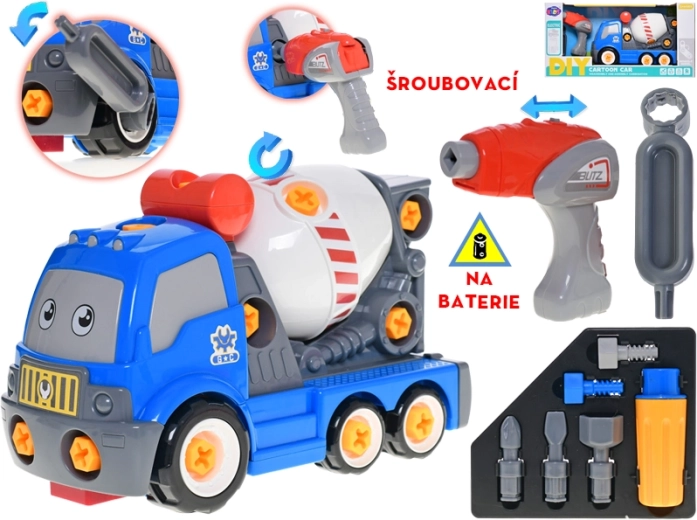 Interaktivni betonski mešalec 28 cm z baterijskim vrtalnikom