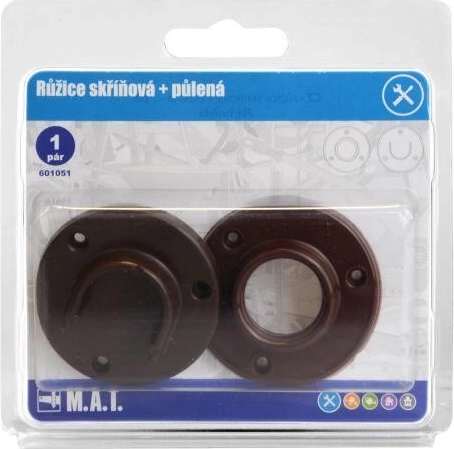 Rozeta za omaro, cela in polovična – rjava (1 par)