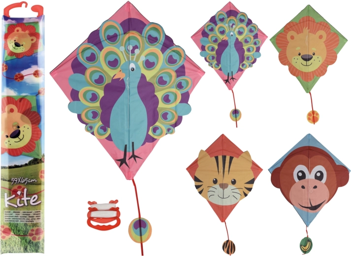 Leteči zmaj z živalskimi motivi 59 × 65 cm