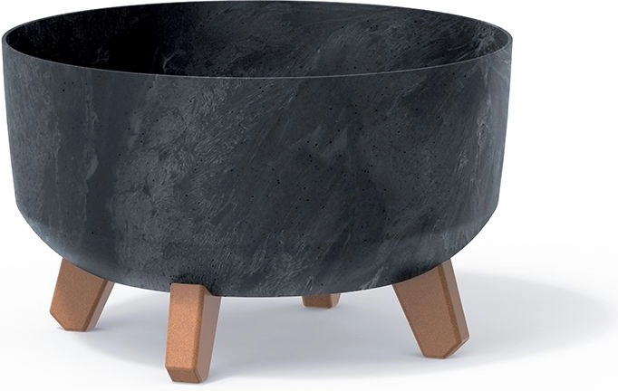 Cvetlični lonec z betonskim učinkom na nogicah 28,5 cm – antracit