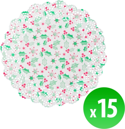 Božični papirnati pogrinjek pod krožnik, 21,5 cm – 1 kos