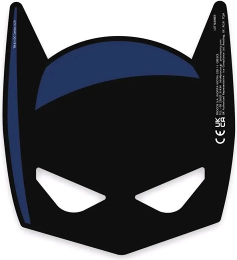 Karnevalska papirnata maska Batman - komplet 6 kosov