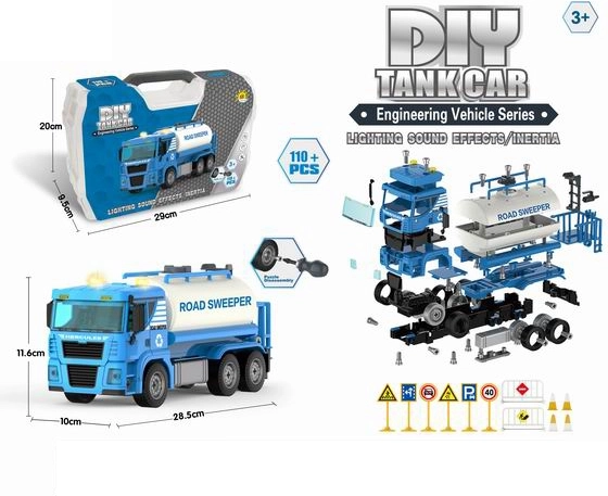 Sestavljiva cisterna – komplet 110 delov s svetlobo in zvokom