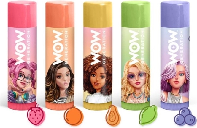 Otroški barvni balzam za ustnice WOW – različni okusi