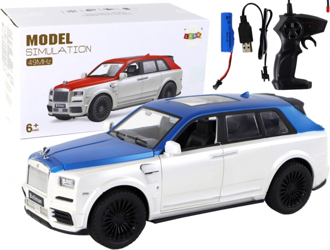 RC avto 1:20 belo-modro z daljinskim upravljalnikom BVLIIMAN