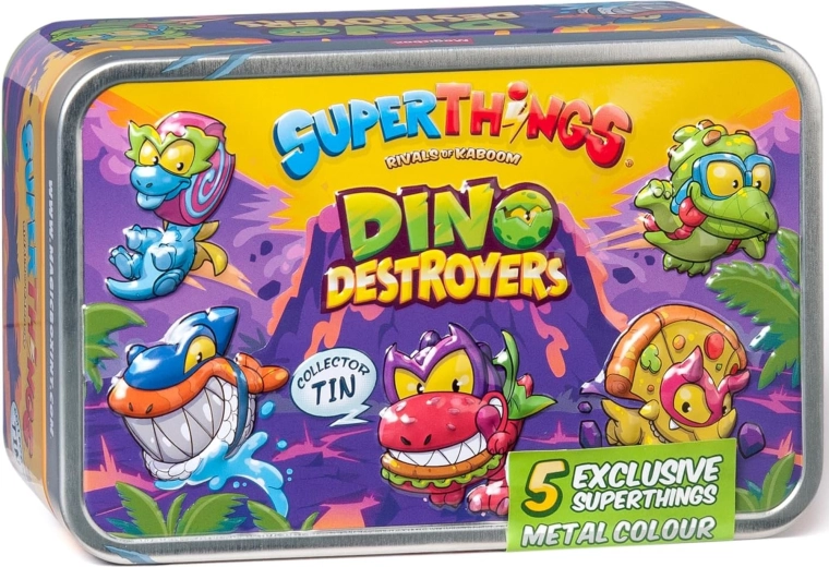 SuperThings Dino Destroyers ekskluzivni komplet srebrna pločevinka