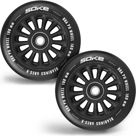 Kolesca Soke za skiro 100 mm črna 2 kosa