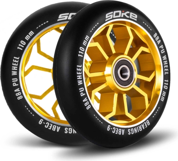 Soke kolesa za skiro 110 mm zlata 2 kosa